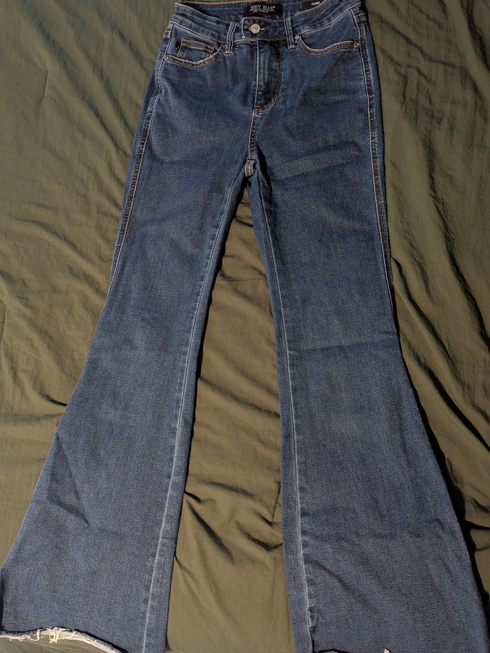 Judy Blue Dark Blue High-Rise Flare Jeans